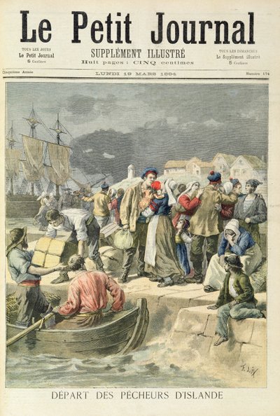 Departure of the Icelandic Fishermen, illustration from 